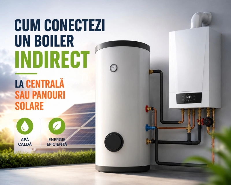 Cum conectezi un boiler indirect la centrala termică sau la panouri solare