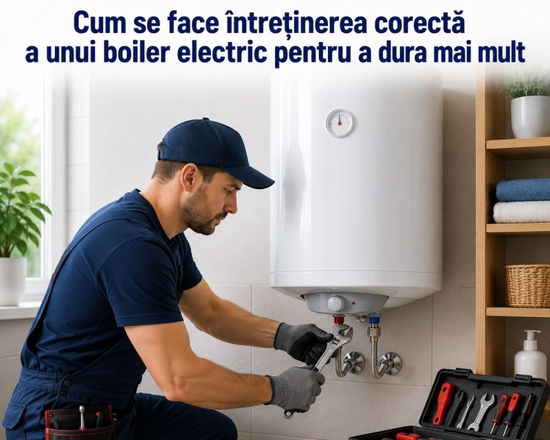 Cum se face întreținerea corectă a unui boiler electric pentru a dura mai mult