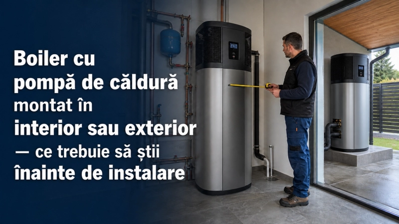 Unde se montează un boiler cu pompă de căldură? Ghid complet pentru alegerea locului de instalare