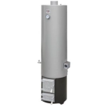 Ansamblu boiler pe lemne si electric 120 litri otel Miklos Steel, cu focar cu usi din fonta, rezistenta 2 kW
