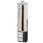 Ansamblu boiler pe lemne 120 litri inox Miklos Steel, cu focar cu usi din fonta